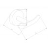 Mexen Loft cuier dublu pentru prosoapei, Crom - 7012635-00