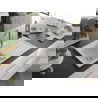Mexen Bruno chiuvetă de granit cu un compartiment, cu picurător și baterie de bucătărie Flora, Albă - 6513-20-670401-06