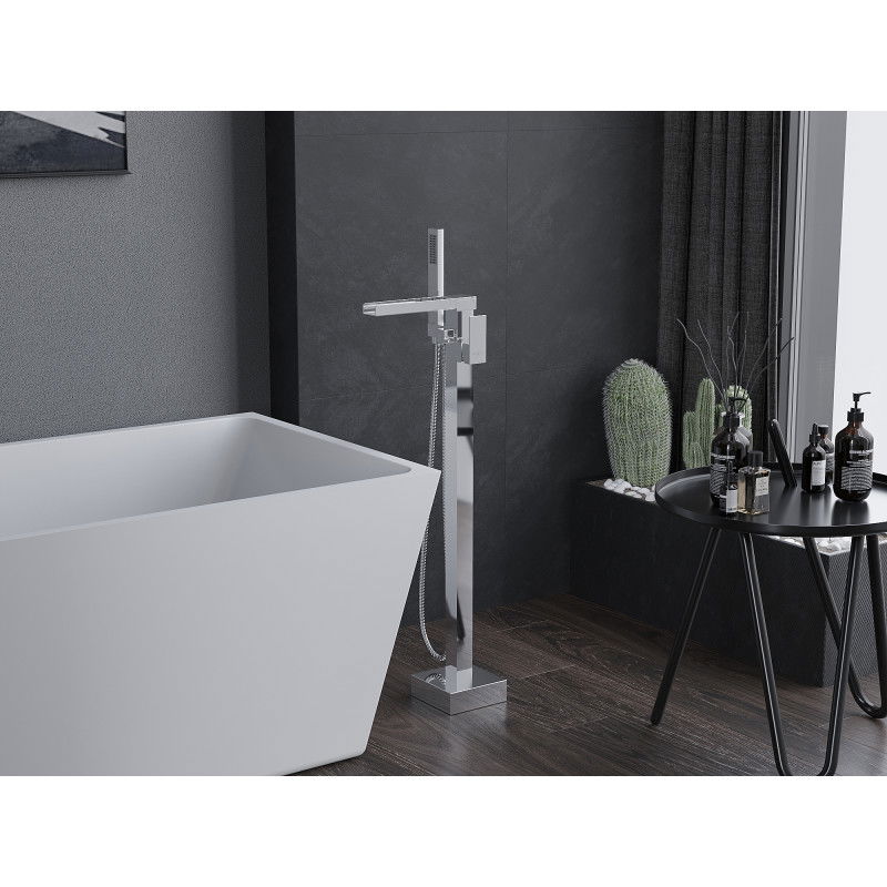 Mexen Algar baterie de baie freestanding, crom - 75733-00