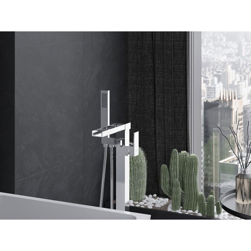 Mexen Algar baterie de baie freestanding, crom - 75733-00