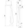 Mexen Algar szabadon álló kádcsaptelep, króm - 75733-00