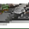 Mexen Bruno chiuvetă granitică 1-cameră cu picurător și baterie bucătărie Flora, gri - 6513-71-670401-00