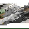 Mexen Bruno chiuvetă de bucătărie cu o cuvă din granit, cu scurgător și baterie Flora, negru pătat - 6513-76-670401-08