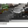 Mexen Bruno chiuvetă de granit cu un compartiment, cu picurător și baterie de bucătărie Flora, Neagră - 6513-77-670401-00