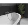 Mexen Westa cadă cu model pe colț stânga 160 x 100 cm, albă - 560116010001