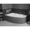 Mexen Westa cadă cu model pe colț stânga 160 x 100 cm, albă - 560116010001