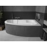 Mexen Westa cadă cu model pe colț dreapta 160 x 100 cm, albă - 560116010002