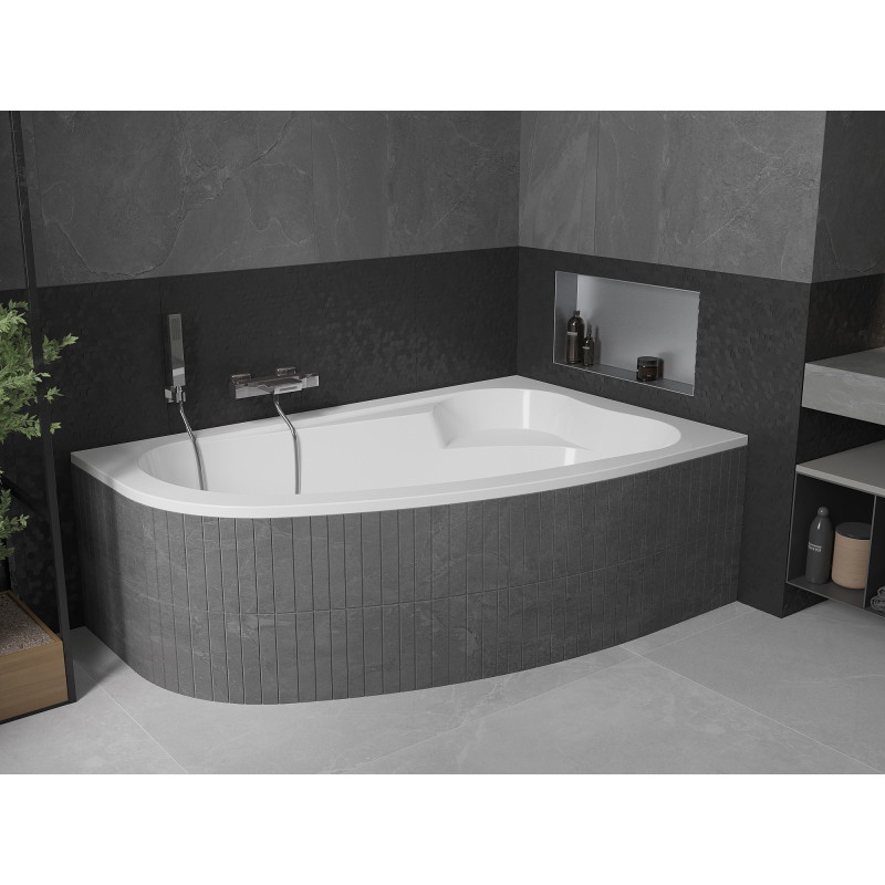 Mexen Westa sarokfürdőkád jobb 160 x 100 cm, fehér - 560116010002