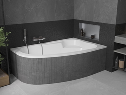 Mexen Westa sarokfürdőkád jobb 160 x 100 cm, fehér - 560116010002