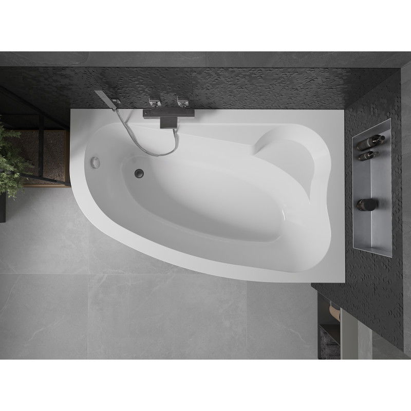 Mexen Westa sarokkád jobb 160 x 100 cm, fehér - 560116010002