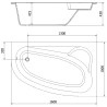 Mexen Westa cadă de colț dreapta 160 x 100 cm, albă - 560116010002
