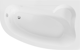 Mexen Westa cadă cu model pe colț dreapta 160 x 100 cm, albă - 560116010002