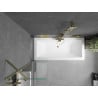 Mexen Cube cadă de baie dreptunghiulară 170 x 80 cm cu obudowă și paravan cu un singur panou 50 cm, transparent, auriu - 550517?