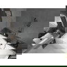 Cadă dreptunghiulară Mexen Cube 170 x 80 cm cu panou și paravan cu 1 canat 50 cm, transparent, negru - 550517080X9505000070