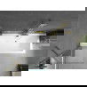Mexen Cube cadă dreptunghiulară de 170 x 80 cm cu panouri si paravan cu 1 aripă 60 cm, transparent, auriu - 550517080X9506000050
