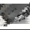 Mexen Cube cadă dreptunghiulară 170 x 80 cm cu carcasă și paravan cu 1 canat 60 cm, transparent, negru - 550517080X9506000070