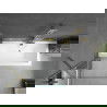 Mexen Cube cadă dreptunghiulară de 170 x 80 cm cu panouri si paravan cu 1 aripă 70 cm, transparent, auriu - 550517080X9507000050