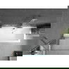 Mexen Cube cadă dreptunghiulară de 170 x 80 cm cu panouri si paravan cu 1 aripă 80 cm, transparent, crom - 550517080X9508000001