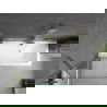 Mexen Cube cadă dreptunghiulară 170 x 80 cm cu carcasă și paravan cu 1 aripă 80 cm, transparent, auriu - 550517080X9508000050