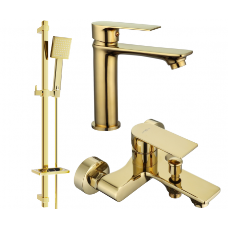 Mexen Royo DQ45 kád készlet, Arany - 72203DQ45-50