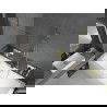 Mexen Cube cadă dreptunghiulară de 170 x 80 cm cu panouri si paravan cu 1 aripă 90 cm, transparent, auriu - 550517080X9509000050