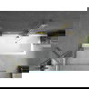 Mexen Cube cadă dreptunghiulară de 170 x 80 cm cu panouri si paravan cu 1 aripă 90 cm, transparent, auriu - 550517080X9509000050