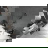 Mexen Cube cadă dreptunghiulară 170 x 80 cm cu carcasă și paravan cu 1 canat 90 cm, transparent, negru - 550517080X9509000070