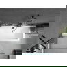 Mexen Cube cadă dreptunghiulară 170 x 80 cm cu carcasă și paravan cu 1 canat 90 cm, transparent, negru - 550517080X9509000070