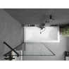Mexen Cube téglalap alakú kád 170 x 80 cm burkolattal és egyszárnyú paravánnal 90 cm, fekete minta - 550517080X9509007070