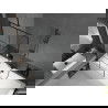 Mexen Cube cadă dreptunghiulară de 170 x 80 cm cu panouri si paravan cu 1 aripă 90 cm, Model negru - 550517080X9509007077