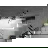 Mexen Cube cadă dreptunghiulară de 170 x 80 cm cu panouri si paravan cu 1 aripă 90 cm, Model negru - 550517080X9509007077