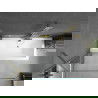 Mexen Cube cadă dreptunghiulară 170 x 80 cm cu panou și paravan cu 1 panou de 100 cm, transparent, auriu - 550517080X9510000050