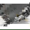 Mexen Cube cadă dreptunghiulară 170 x 80 cm cu panou și paravan cu 1 panou de 100 cm, transparent, auriu - 550517080X9510000050