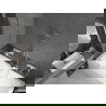 Mexen Cube cadă dreptunghiulară de 180 x 80 cm cu panouri si paravan cu 1 aripă 50 cm, transparent, crom - 550518080X9505000001