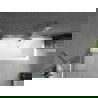 Mexen Cube cadă dreptunghiulară de 180 x 80 cm cu panouri si paravan cu 1 aripă 50 cm, transparent, crom - 550518080X9505000001