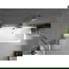 Mexen Cube cadă dreptunghiulară de 180 x 80 cm cu panouri si paravan cu 1 aripă 50 cm, transparent, auriu - 550518080X9505000050