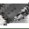Mexen Cube téglalap alakú kád 180 x 80 cm burkolattal és 1-szárnyú paravánnal 50 cm, fekete minta - 550518080X9505007070