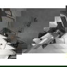 Mexen Cube cadă dreptunghiulară de 180 x 80 cm cu panouri si paravan cu 1 aripă 60 cm, Model negru - 550518080X9506007070
