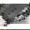 Mexen Cube cadă dreptunghiulară de 180 x 80 cm cu panouri si paravan cu 1 aripă 60 cm, Model negru - 550518080X9506007077