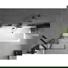 Mexen Cube cadă dreptunghiulară de 180 x 80 cm cu panouri si paravan cu 1 aripă 60 cm, Model negru - 550518080X9506007077