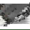 Mexen Cube cadă dreptunghiulară 180 x 80 cm cu panou și paravan cu 1 canat 70 cm, transparent, negru - 550518080X9507000070