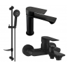 Mexen Royo DF40 set pentru cadă, negru - 72203DF40-70