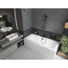 Mexen Cube téglalap alakú kád 180 x 80 cm borítással és 1-szárnyú 90 cm-es paravánnal, átlátszó, fekete