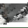 Cadă dreptunghiulară Mexen Cube 180 x 80 cm cu carcasă și paravan cu 1 aripă de 90 cm, model negru - 550518080X9509007070