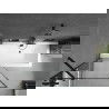 Mexen Cube cadă dreptunghiulară de 180 x 80 cm cu panouri si paravan cu 1 aripă 90 cm, Model negru - 550518080X9509007070