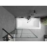 Mexen Cube cadă dreptunghiulară 180 x 80 cm cu panou și paravan cu 1 aripă 90 cm, model negru - 550518080X9509007077