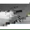 Mexen Cube cadă dreptunghiulară 180 x 80 cm cu cadru și paravan cu 1 canat 100 cm, transparent, negru - 550518080X9510000070