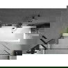 Mexen Cube cadă dreptunghiulară de 180 x 80 cm cu panouri si paravan cu 1 aripă 100 cm, Model negru - 550518080X9510007070