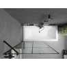Mexen Cube cadă dreptunghiulară 180 x 80 cm cu carcasă și paravan cu 1 aripă 100 cm, model negru - 550518080X9510007077
