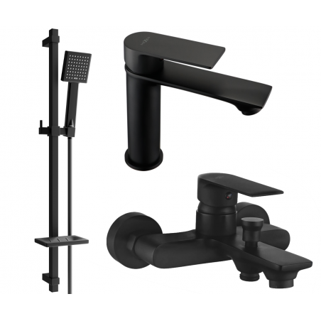 Mexen Royo DQ45 set de baie, negru - 72203DQ45-70